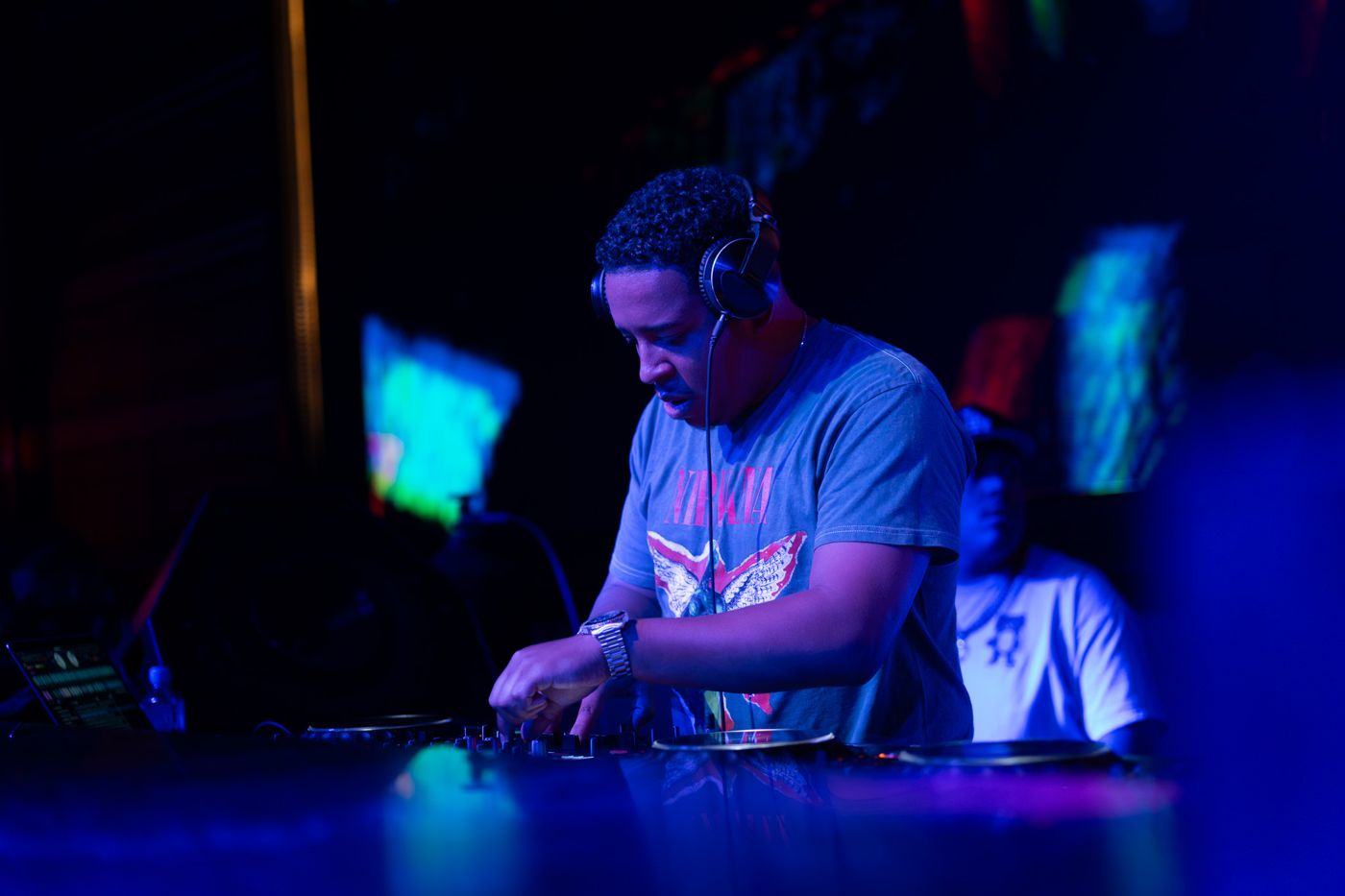 DJ Jay-D mixing in a Boston nightclub